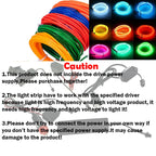 EL Wire String Strip Rope Tube Light Neon Light Glow Flat Edge Car Interior DIY Flexible Ambient Lamp Party Atmosphere Prop USB
