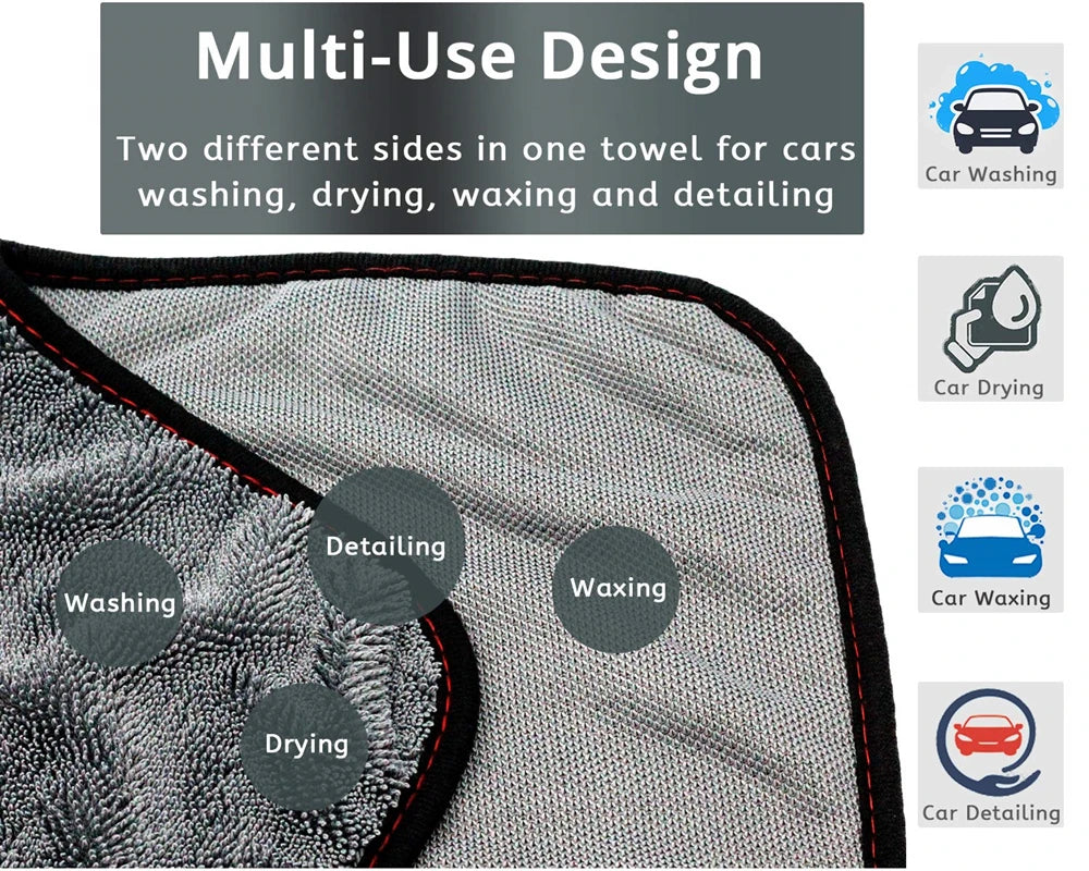 Microfiber Towels Car Vehicle Wash Cloth Auto Cleaning Drying Towel Ultra Fine Fiber Absorbent Car Window Glass Wash Towel