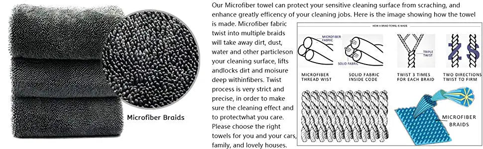 Microfiber Towels Car Vehicle Wash Cloth Auto Cleaning Drying Towel Ultra Fine Fiber Absorbent Car Window Glass Wash Towel