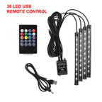 LEEPEE 24/36/48 LED Atmosphere Lamp LED Strips Car Decorative Lights Foot Ambient RGB Lamp Smart Automotive Accessories Interior