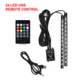 LEEPEE 24/36/48 LED Atmosphere Lamp LED Strips Car Decorative Lights Foot Ambient RGB Lamp Smart Automotive Accessories Interior