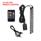 LEEPEE 24/36/48 LED Atmosphere Lamp LED Strips Car Decorative Lights Foot Ambient RGB Lamp Smart Automotive Accessories Interior