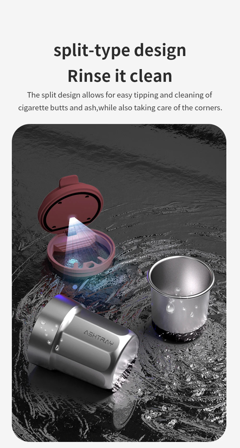 1PC Car Ashtray Creative Coffee Cup Ashtray With Lid LED Light Garbage Storage Container Car Interior Auto Decor Accessories