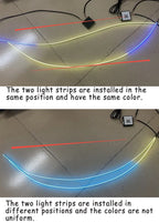 14/18 in 1 Led Acrylic Car Ambient Light RGB 64 213 Color Symphony Acrylic APP Streamer Atmosphere Lamp Kit One Zone Dual Zone