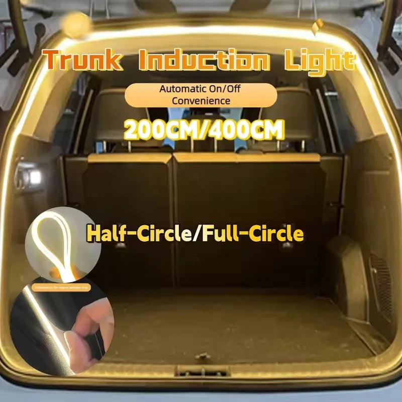 Car High Brightness Trunk Lighting Ambient Light Interior Decoration LED Wiring Free Automatic Sensing Tailgate Light Strip