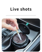 Coffee Cup Shaped On-Board Ashtrays Car Ashtray With Lid Portable Inner Liner High Flame Retardant For Cigars And Cigarettes