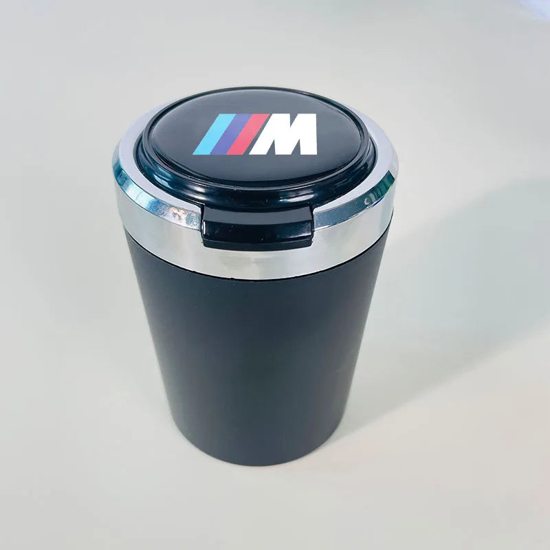 Car ashtray with blue LED light for BMW M E46 E90 E60 F01 F10 F20 F30 E36 E39 E87 M1 M2 M3 M5 X1 X3 X4 X5 X6 X7 G01 G02 G05 G30