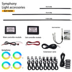 18 in 1 Symphony Full Colors Streamer Car LED Ambient Light Parts Replacement Accessories (3 wires 3 pins)
