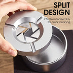 360° Stainless Steel Twist-Lock Ashtray, Windproof Odor-Proof & With Cigarette Holder for Car & Home, Smokeless Cigar Ashtray