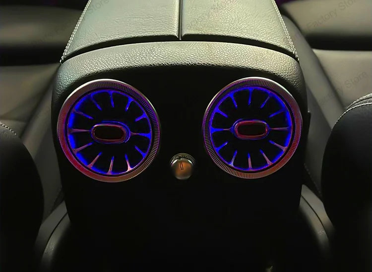 3/64 Colour Car LED Ambient Light for Mercedes-Benz C/GLC Class Coupe W205 C43 C63 X253 LED Door Speaker Cover Vents RetrofitSet