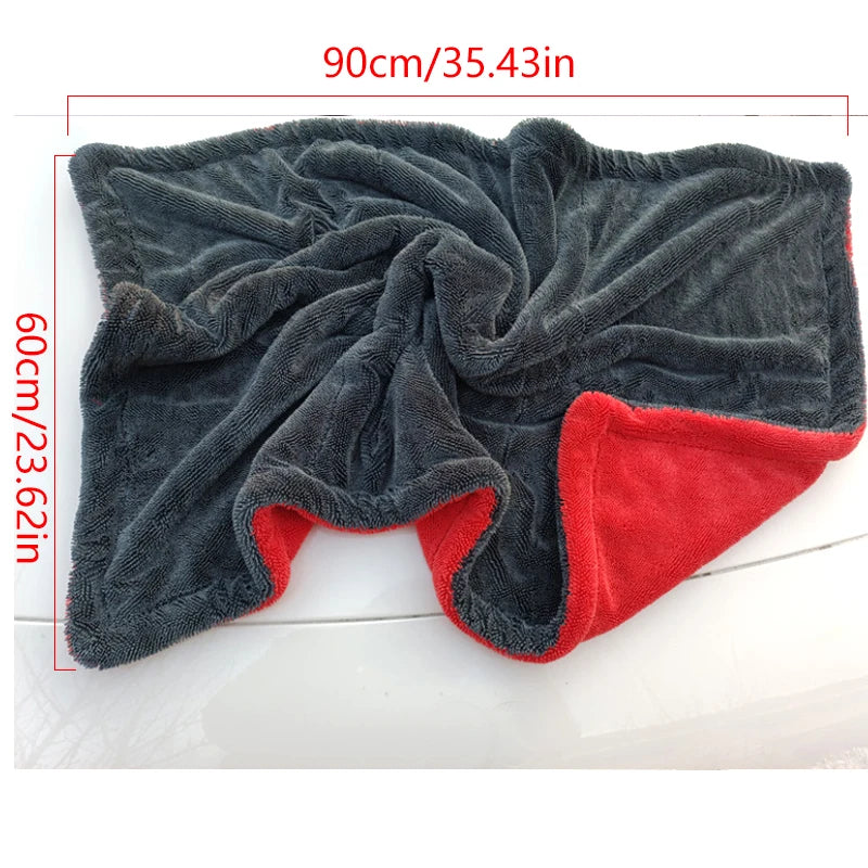 Premium Microfiber Car Towel, 1200 Gsm, Dual-Sided Absorbent, Quick Drying, Large Size 23.62x35.43in, Ideal for Auto Cleaning