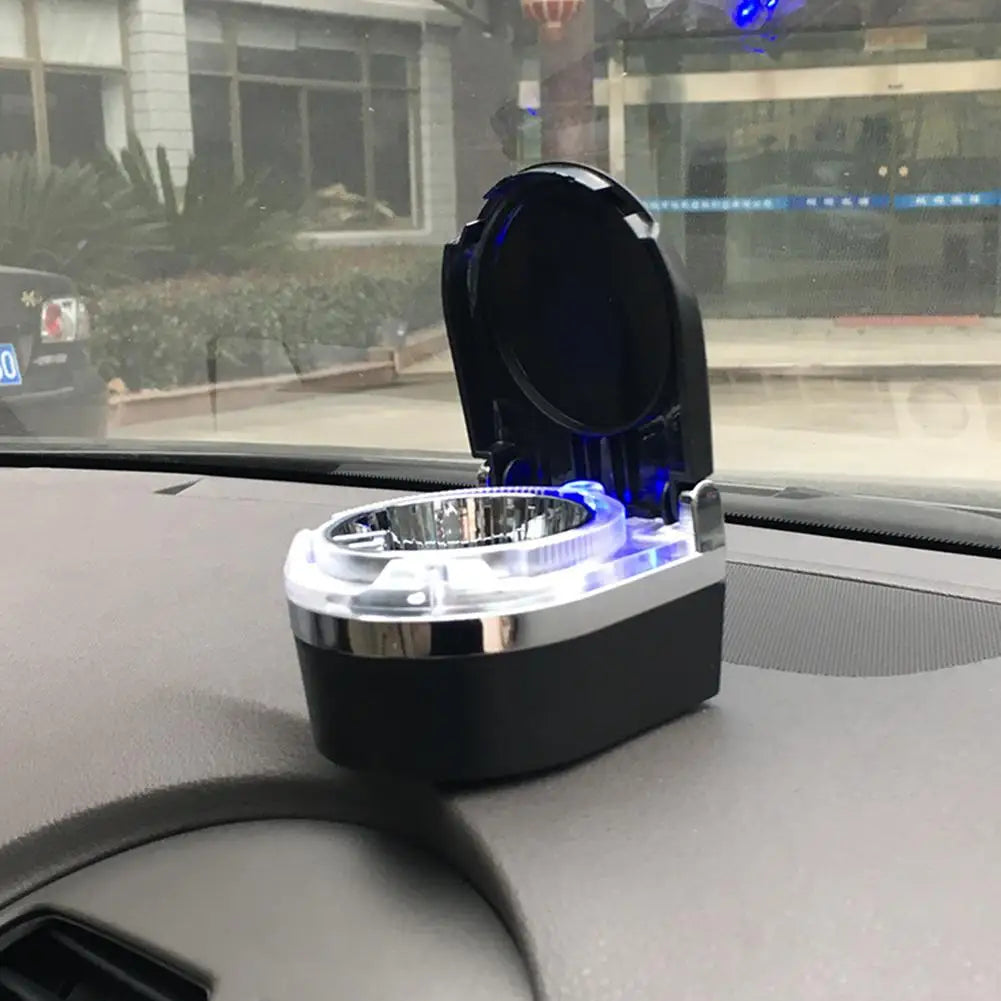 Car Ashtray with Blue LED Light Holder for Truck SUV Auto Cigarette Lighter Odor Eliminator Interior Accessory Dropshipping