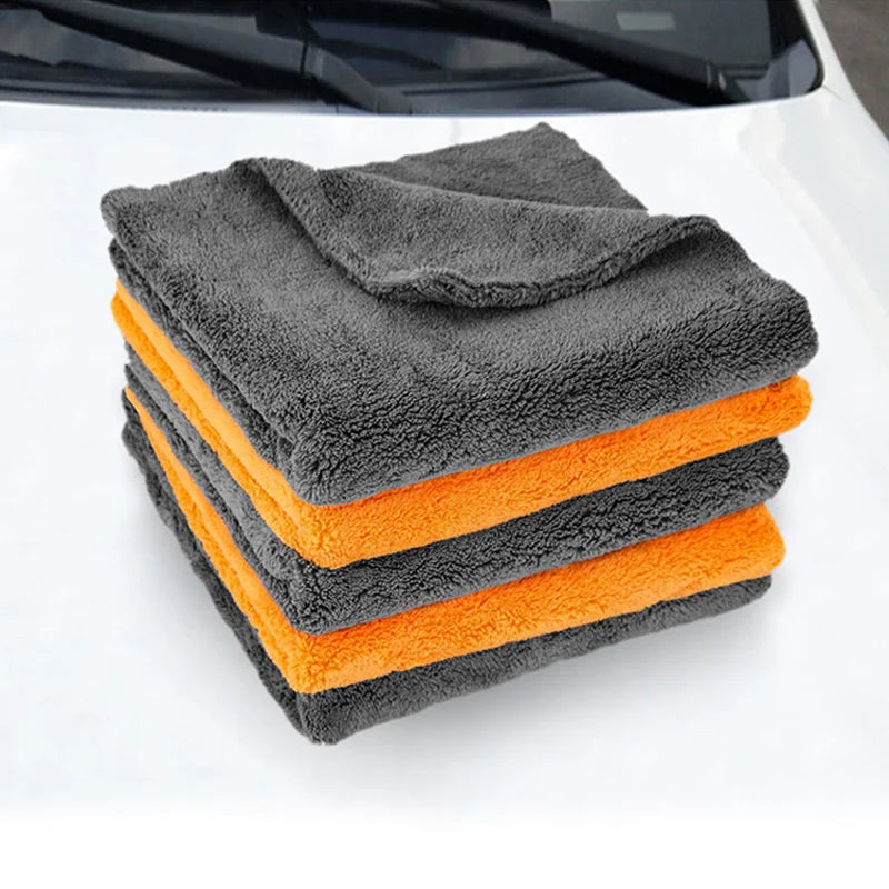 SEAMETAL 600GSM Microfiber Car Cleaning Towel 1/3/6/9pcs 40X40cm Thickened Car Wash Towels Auto Detailing Care Drying Cloth Rags