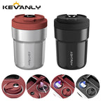 1PC Car Ashtray Creative Coffee Cup Ashtray With Lid LED Light Garbage Storage Container Car Interior Auto Decor Accessories