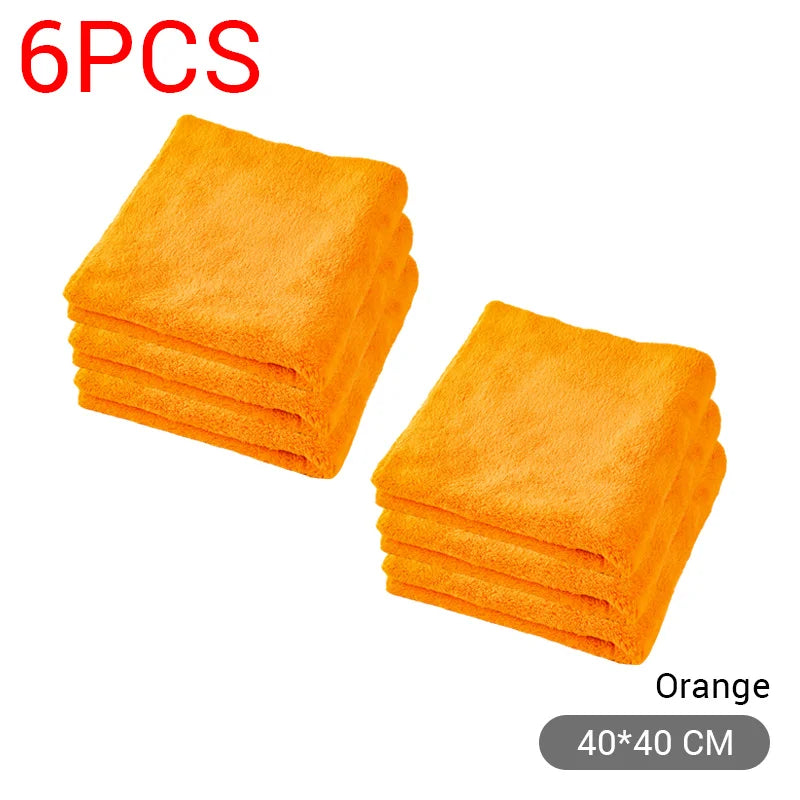 40X40cm Premium Microfiber Towels Car Care Washing Thicken Towel Car Detailing Drying Cloth Cleaning Tool Auto Wash Accessories