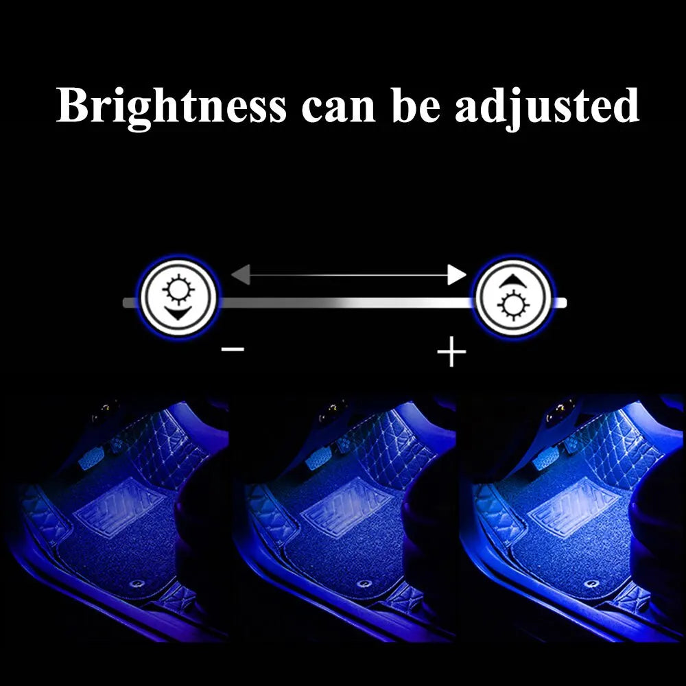 1set 9SMD Car Styling Foot Light Backlight Car Interior Decoration Light Blue with Cigarette Lighter12v Led