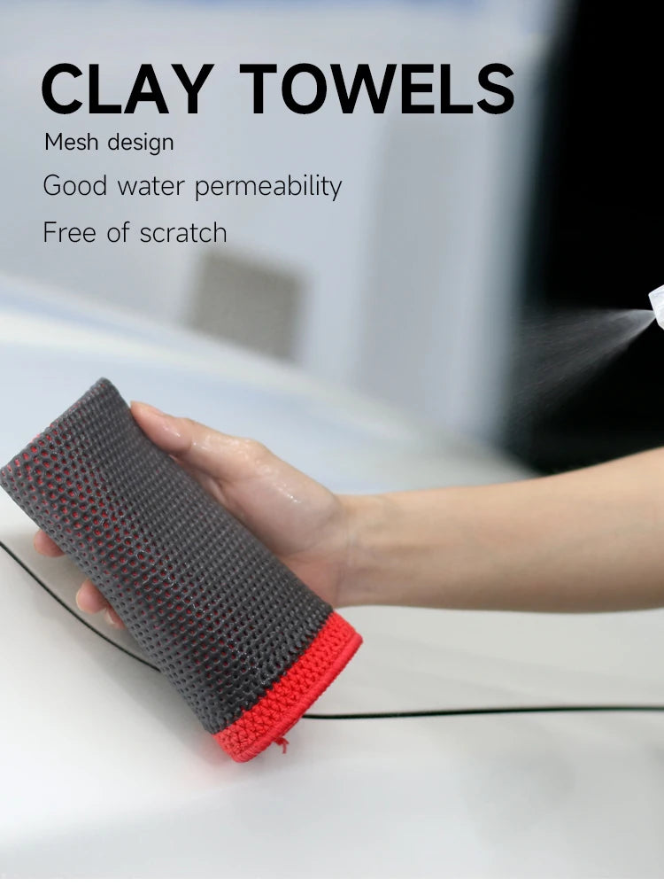 DETAILING Car Cleaning Towel Clay Cloth Hard / Medium / Fine Magic Clay Rag To Deeply Remove Stains Beauty Towel Cleaning Tool