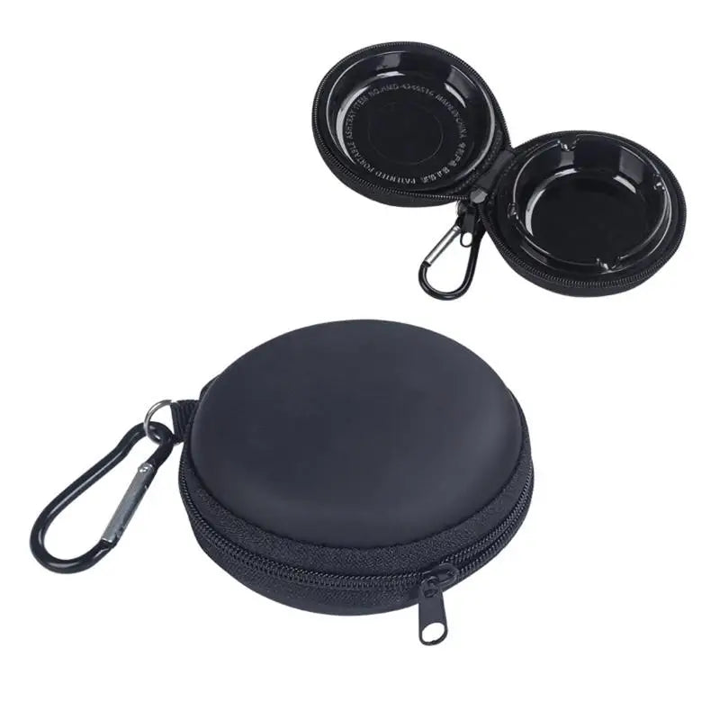 1PCS EVA New Lightweight EVA Portable Ashtray With Keychain Anti-smog Ashtray With Outer Bag Cover Car Travel Ashtray