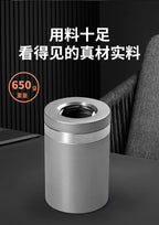 2025 new stainless steel car ashtray seal rotating car anti-ash flying cylinder large metal creative car