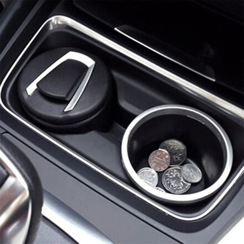 1PC Car Ashtray With LED Lamp Multi-Functional Ashtray Storage Jar For BMW Black Auto Interior Accessories