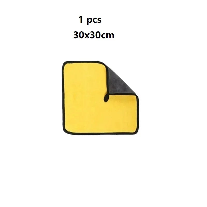 Double Sides Car Microfiber Cloths Super Absorbent Washing Drying Cleaning Towels Auto Detailing Towel Rags Clean Tool