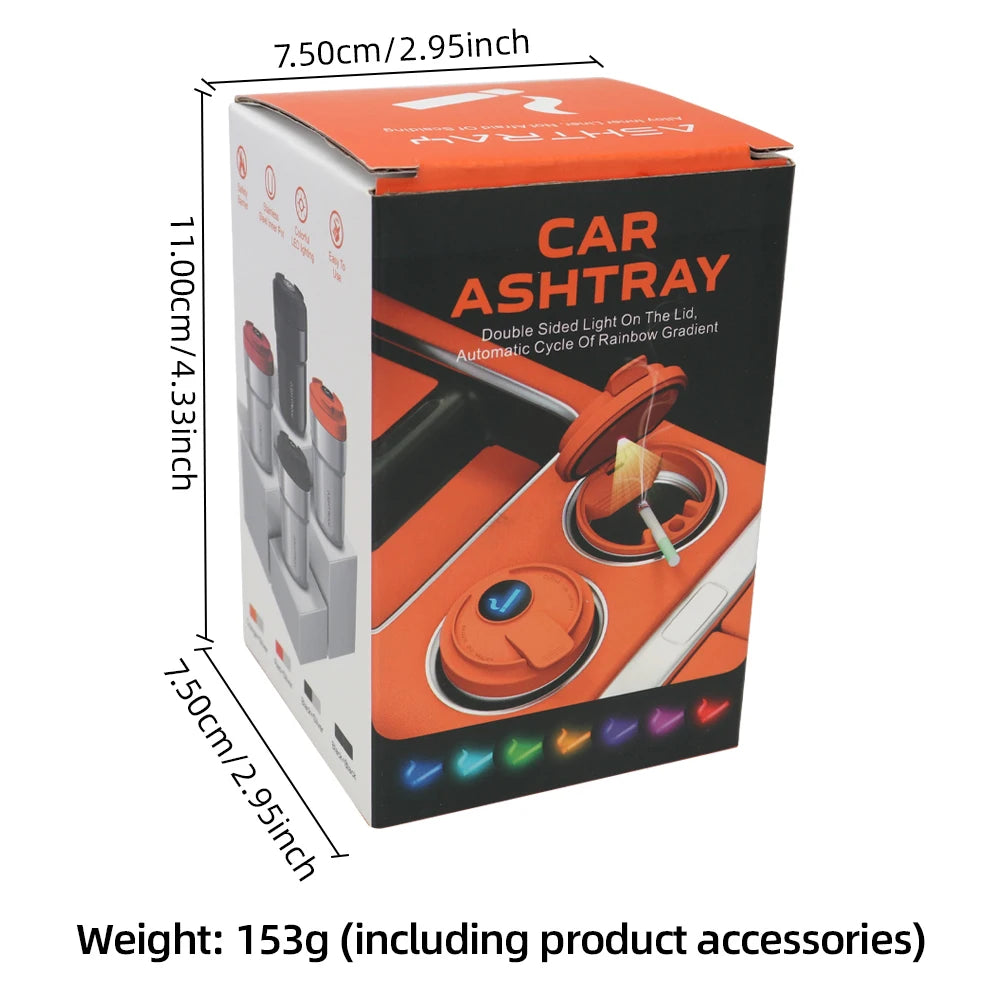 1PC Car Ashtray Creative Coffee Cup Ashtray With Lid LED Light Garbage Storage Container Car Interior Auto Decor Accessories