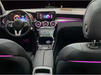 3/64 Color For Mercedes-Benz C/GLC class W205 X253 LHD Co-pilot Led Neon Ambient Light Passenger Atmosphere Lamp Dashboard 15-21