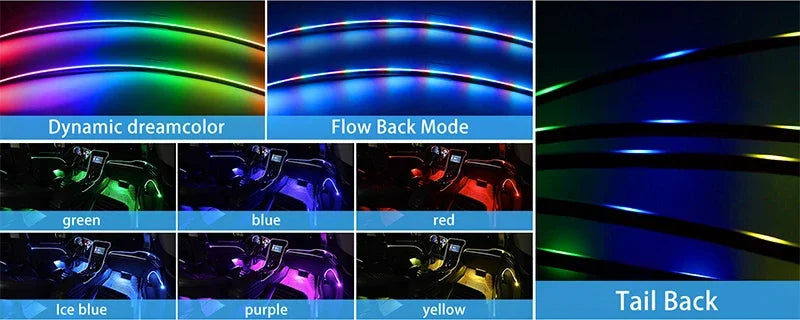 20 in1 New 2026 Smart Car Interior LED Ambient Lighting Welcome Mode Hidden Design Premium In Car Atmosphere Enhancement 64color