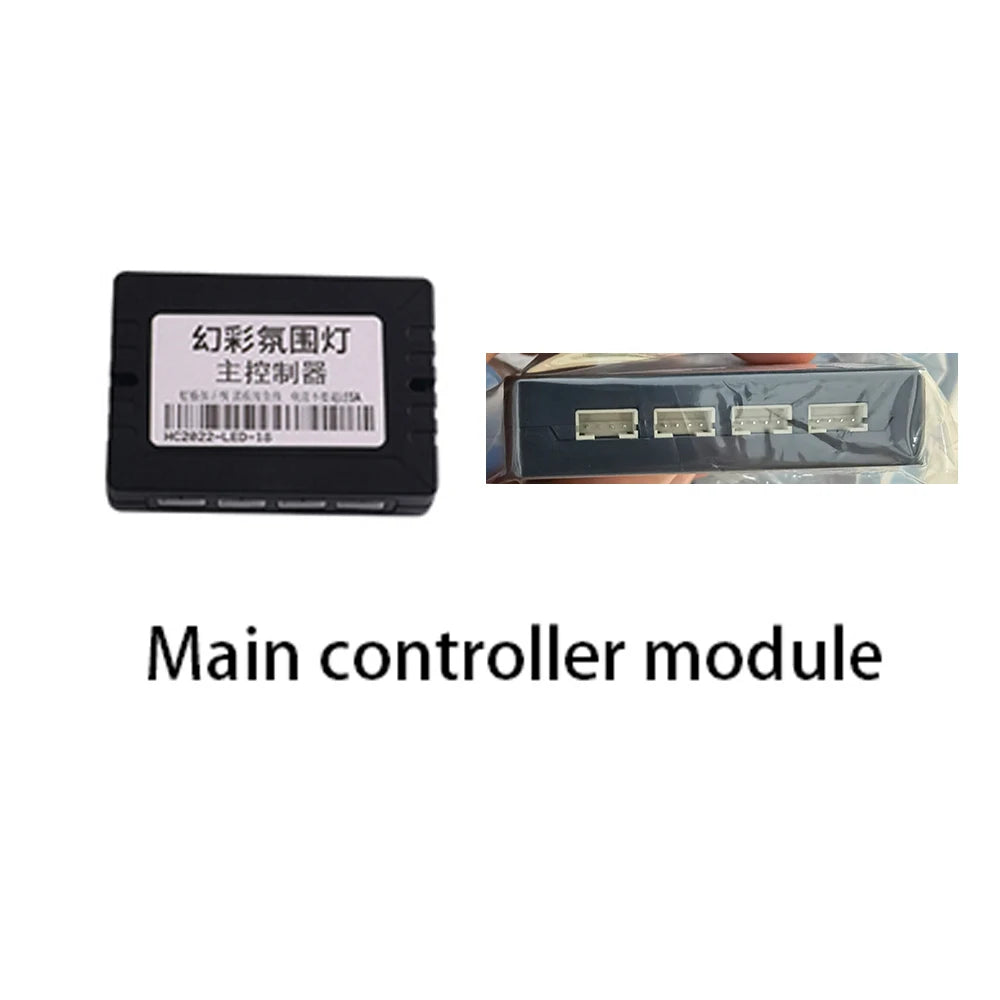 18 in 1 Symphony Full Colors Streamer Car LED Ambient Light Parts Replacement Accessories (3 wires 3 pins)