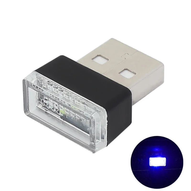 1pc Car Mini USB LED Atmosphere Lights Auto Interior Lights Decoration Emergency Lamp Auto Colorful Light for Car Accessories