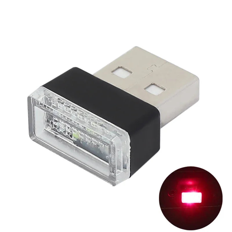 1pc Car Mini USB LED Atmosphere Lights Auto Interior Lights Decoration Emergency Lamp Auto Colorful Light for Car Accessories