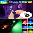 Wireless RGB Car Ambient Light, Mini USB Powered with App/Remote Control for Customizable Interior Atmosphere