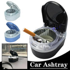 Car Ashtray with Blue LED Light Holder for Truck SUV Auto Cigarette Lighter Odor Eliminator Interior Accessory Dropshipping