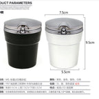 Car Ashtray Car Garbag Can with Led Light with Cover Creative Personality Covered Car Inside The Car Multi-function Car Supplie