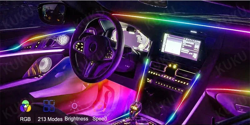 20 in1 New 2026 Smart Car Interior LED Ambient Lighting Welcome Mode Hidden Design Premium In Car Atmosphere Enhancement 64color