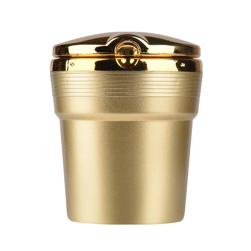 Car Ashtray Car Garbag Can with Led Light with Cover Creative Personality Covered Car Inside The Car Multi-function Car Supplie