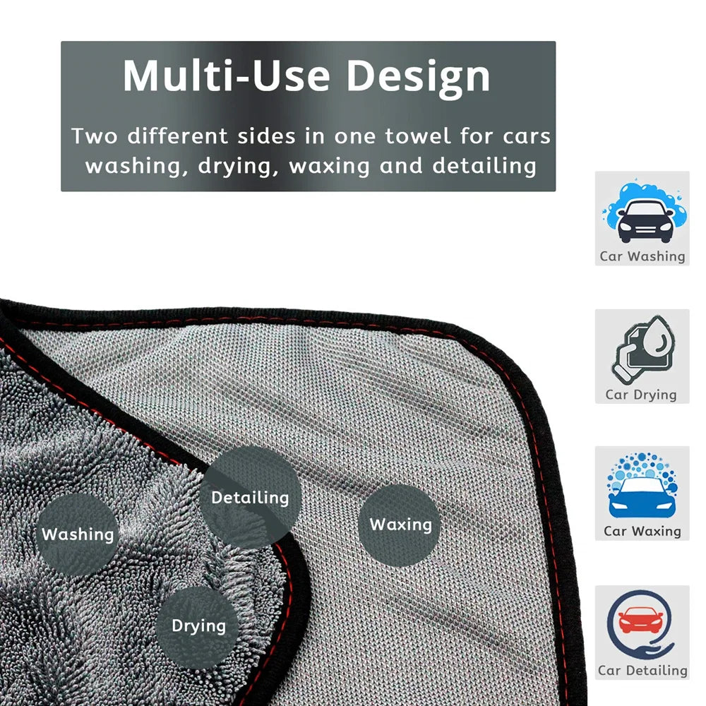 Microfiber Towels Car Vehicle Wash Cloth Auto Cleaning Drying Towel Ultra Fine Fiber Absorbent Car Window Glass Wash Towel