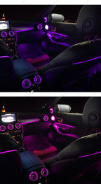 3/64 Colour Car LED Ambient Light for Mercedes-Benz C/GLC Class Coupe W205 C43 C63 X253 LED Door Speaker Cover Vents RetrofitSet