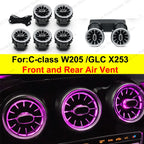 3/64 Colour Car LED Ambient Light for Mercedes-Benz C/GLC Class Coupe W205 C43 C63 X253 LED Door Speaker Cover Vents RetrofitSet