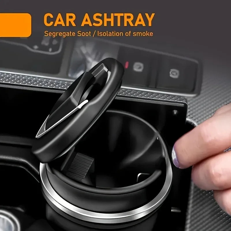 Portable Car Cigarette Ashtray Cup With LED Light Detachable One Touch Open Vehicle Ashtray Holder Ashtray Auto For BMW