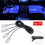 Led Car Foot Ambient Strip Light With USB Cigarette Auto Interior Ambient Decorative Lamps 12V Car Accessories