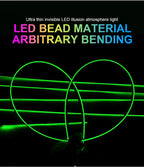 18 in 1 Dual Zone Symphony 64 Colors Streamer Car Ambient Light RGB Interior Rainbow Acrylic Strip Atmosphere Lighting kit App