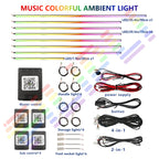 20 in1 New 2026 Smart Car Interior LED Ambient Lighting Welcome Mode Hidden Design Premium In Car Atmosphere Enhancement 64color