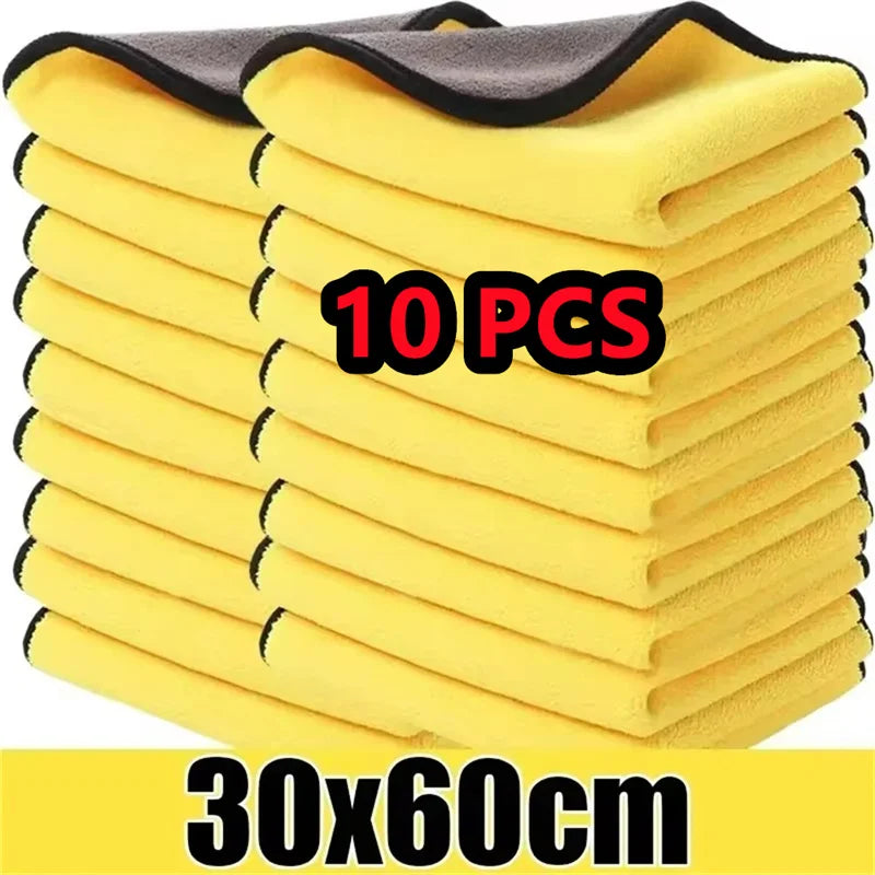 Double Sides Car Microfiber Cloths Super Absorbent Washing Drying Cleaning Towels Auto Detailing Towel Rags Clean Tool