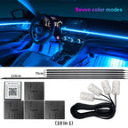 18/22 in 1 Acrylic Led Car Ambient Light RGB 213 64 Color Bluetooth Rainbow Strip Streamer Interior Symphony Atmosphere Lamp 12V