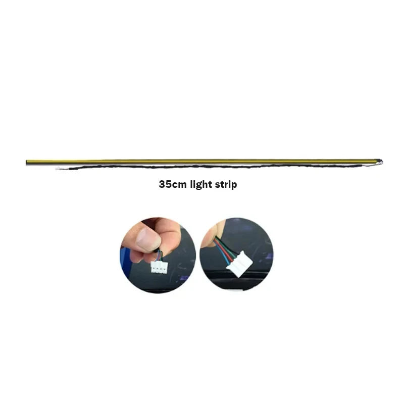 Dual Zone 18/22 in 1 Ambient Light Parts 64 Colors RGB Main Controller Sub Controller Speaker Lights 35/75/110cm Light Strips