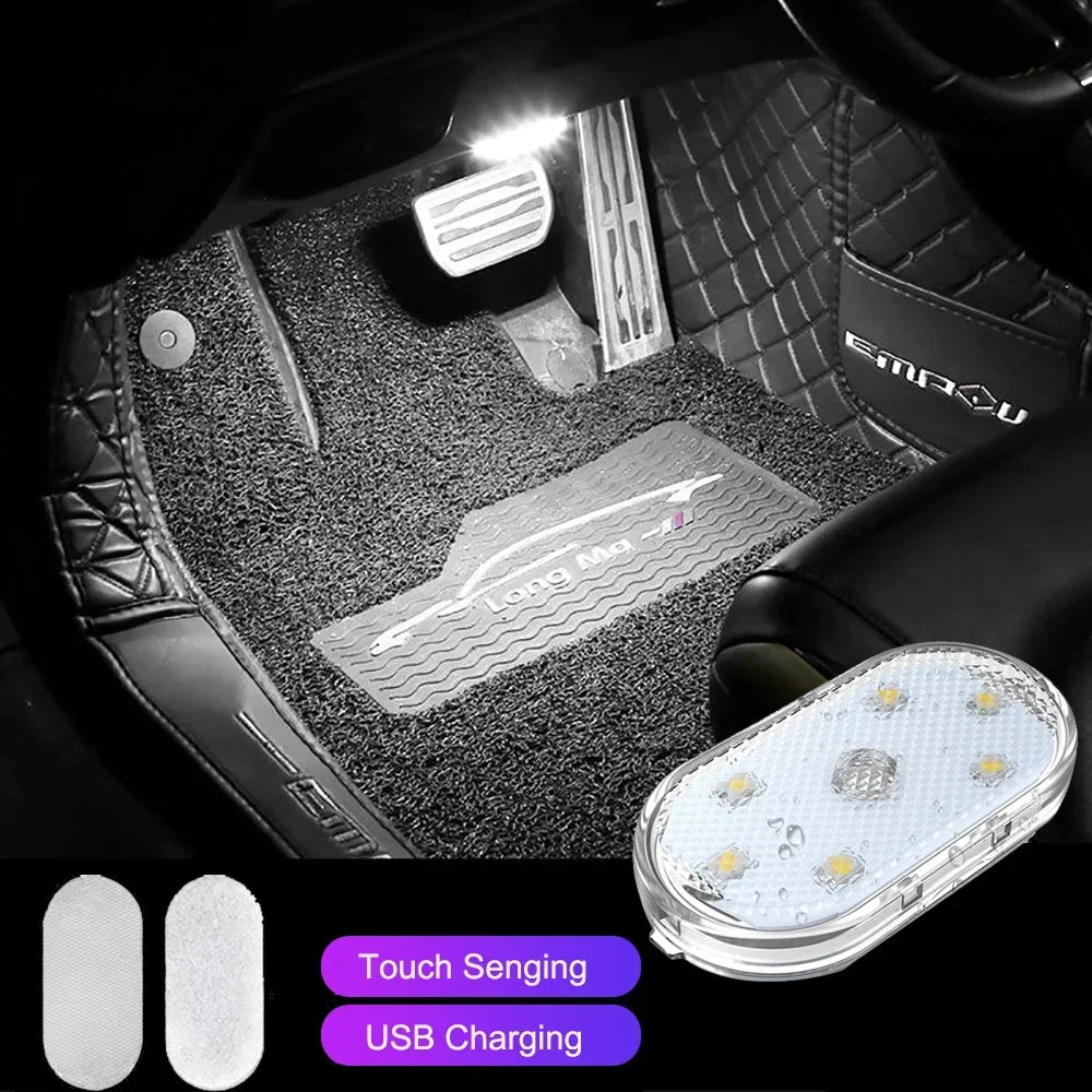 Wireless Led Lights for Car Interior, Car Led Lights Interior, USB Rechargeable Automotive Neon Accent Light Decorative Lamps