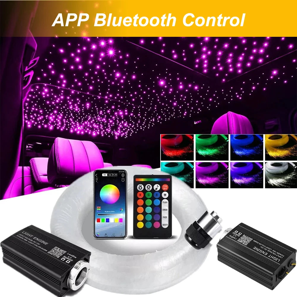 12W 16 Colors Car Roof Star Light APP Control Optic Star Ceiling Light Ambient Lamp for Starry Sky Ceiling Car