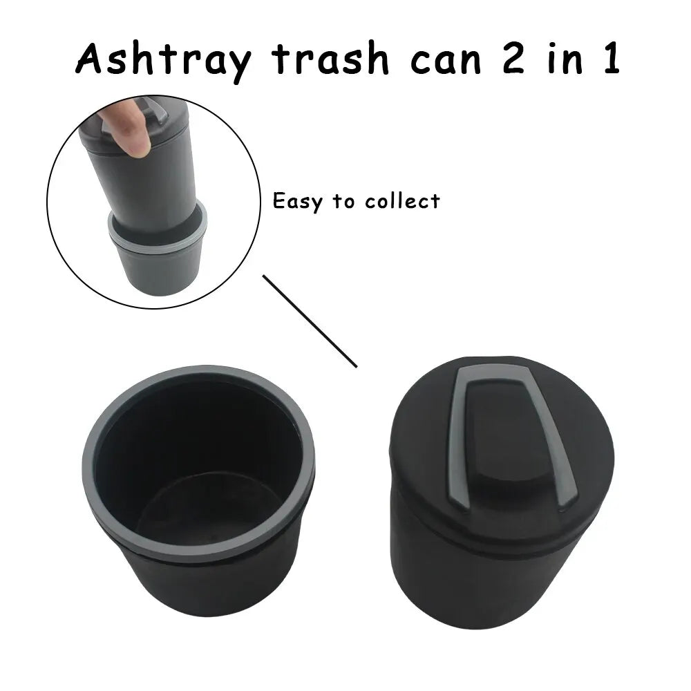 1PC LED Portable Car Ashtray with Automatic Light Indicator Creative Cigarette Ash Holder Cup Car Cup Holder Accessory