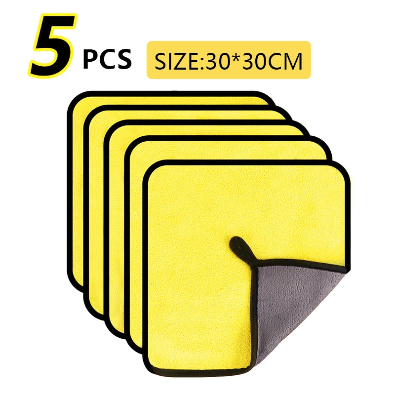 Car Towel Car Cleaning Drying Cloth Home Microfiber Car Wash Towel Thickened towel Automobile Motorcycle 60x30cm